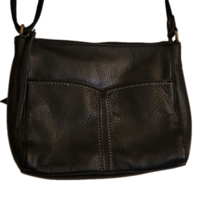 The Sak Alameda Black & Tan Leather Crossbody Purse Bag NWOT